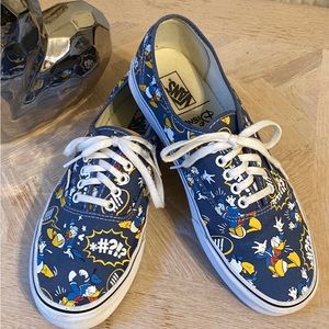Vans Disney Donald Duck Blue Sneakers Shoes M 10.5 - W 12 **MINT**